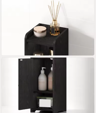 Smalle Badkamerkast met Deuren en Verstelbare Planken