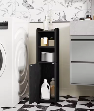 Smalle Badkamerkast met Deuren en Verstelbare Planken