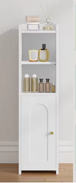 Smalle Badkamerkast met Deuren en Verstelbare Planken