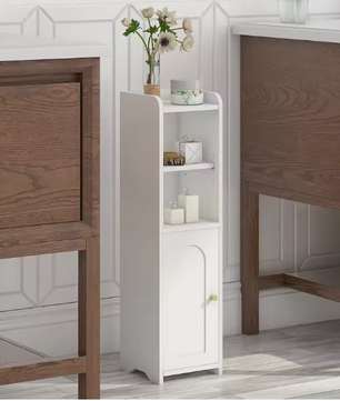 Smalle Badkamerkast met Deuren en Verstelbare Planken