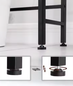 Toiletrek met 3 Open Planken – Badkamer Opbergrek voor Toilet