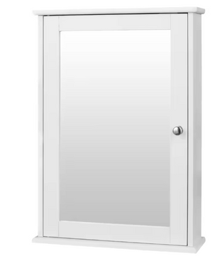 Badkamerkast met Spiegel en Plank – Wandkast voor Badkamer en Toilet