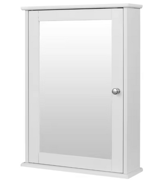 Badkamerkast met Spiegel en Plank – Wandkast voor Badkamer en Toilet