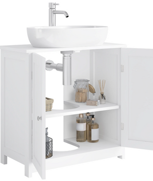 Badkamerkast Onder Wastafel met 2 Deuren – Vloerstaand Opbergmeubel