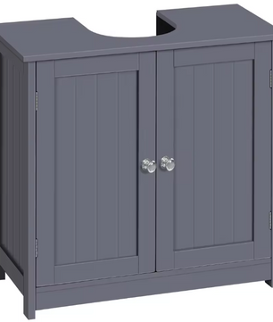 Badkamerkast Onder Wastafel met 2 Deuren – Vloerstaand Opbergmeubel