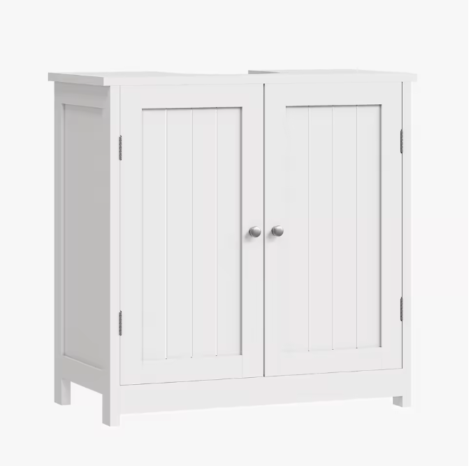 Badkamerkast Onder Wastafel met 2 Deuren – Vloerstaand Opbergmeubel