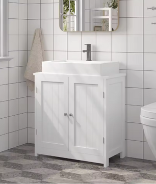 Badkamerkast Onder Wastafel met 2 Deuren – Vloerstaand Opbergmeubel