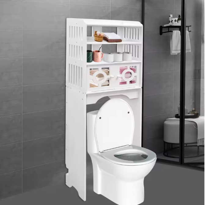4-Laags Toiletkast – Ruimtebesparende Badkamer Organizer