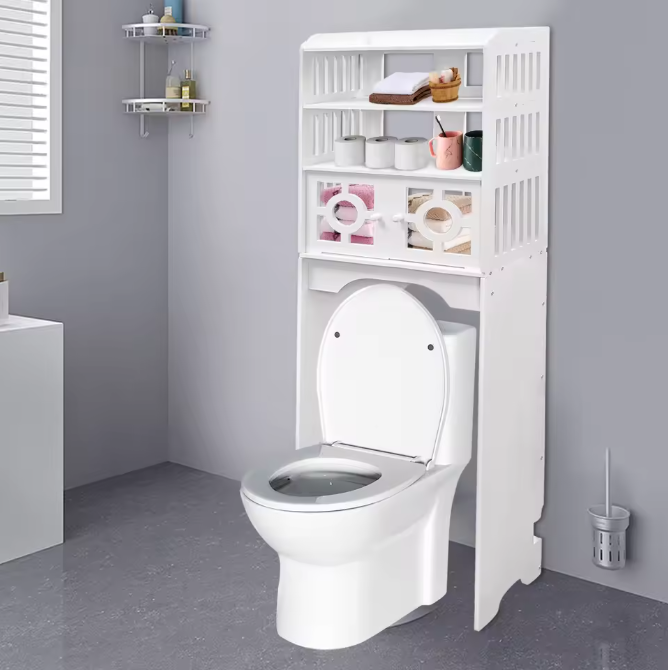 4-Laags Toiletkast – Ruimtebesparende Badkamer Organizer