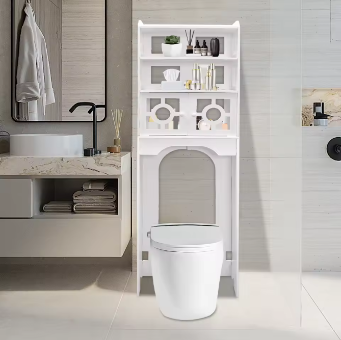 4-Laags Toiletkast – Ruimtebesparende Badkamer Organizer