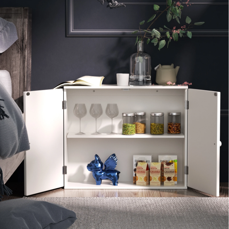 Badkamer Opbergkast met 2 Deuren – Wand- en Vloerstaand