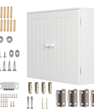 Badkamer Opbergkast met 2 Deuren – Wand- en Vloerstaand