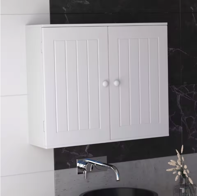 Badkamer Opbergkast met 2 Deuren – Wand- en Vloerstaand