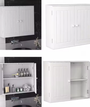 Badkamer Opbergkast met 2 Deuren – Wand- en Vloerstaand