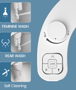 Niet-Elektrische Toiletbidet met Zelfreinigend Dubbel Mondstuk – Wc-Bril Bevestiging