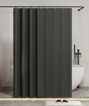 Donkergrijs Waterdicht Douchegordijn – Antischimmel en Wasbaar Badkamergordijn