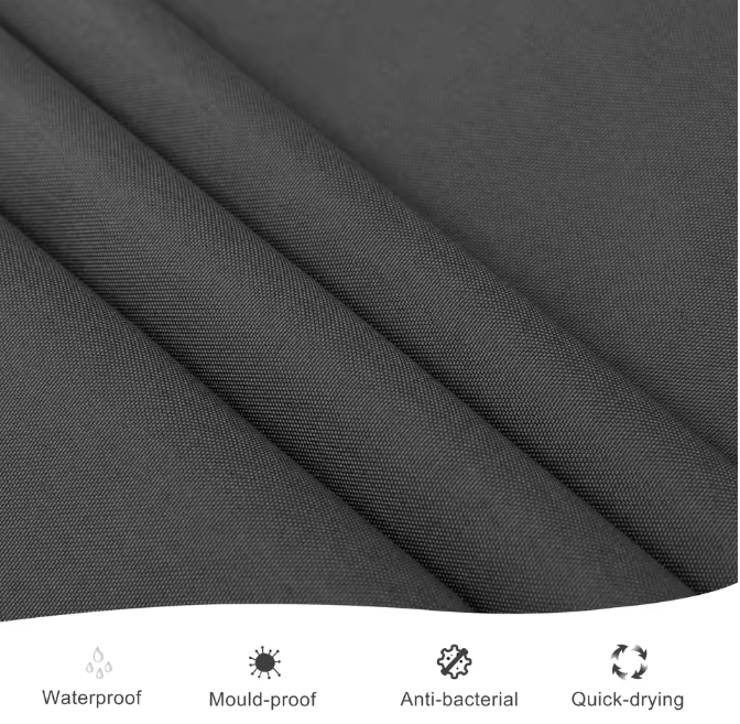 Donkergrijs Waterdicht Douchegordijn – Antischimmel en Wasbaar Badkamergordijn