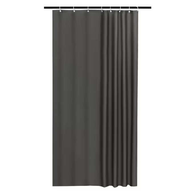 Donkergrijs Waterdicht Douchegordijn – Antischimmel en Wasbaar Badkamergordijn