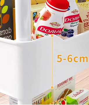 Mobiele Opbergwagen met Wielen – 3 of 4 Lagen Badkamer- en Keukenorganizer