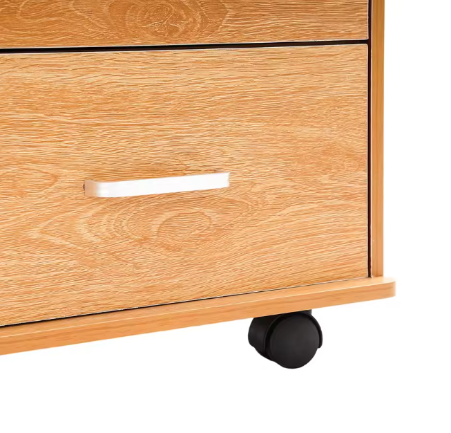 Mobiele Archiefkast met 3 Laden – Vergrendelbare Kantoorkast op Wielen