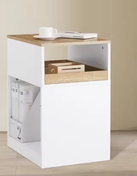 Mobiele Printertafel met Verborgen Wielen en Lade – Compact Kantoormeubel