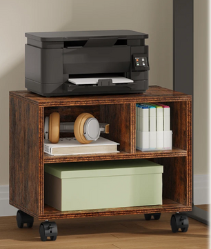 Mobiele Printerstandaard met Wielen – Compact Opbergrek voor Kantoor