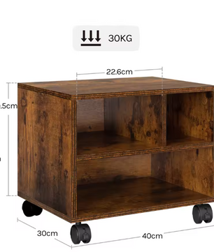 Mobiele Printerstandaard met Wielen – Compact Opbergrek voor Kantoor