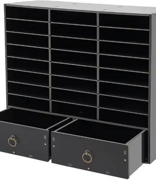 Literatuurorganisator met 24 Vakken en 2 Laden – Post- en Documentenkast