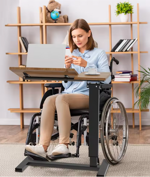 In Hoogte Verstelbare Overbedtafel met Wielen – Laptopbureau en Bijzettafel