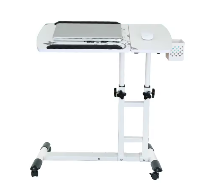 Mobiel Sta-Bureau met Wielen – Verstelbaar Laptopbureau voor Thuis en Kantoor