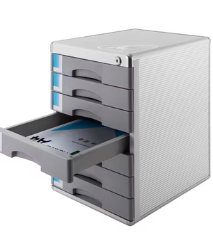 Desktop Archiefkast met 7 Laden en Slot – Aluminium Organizer