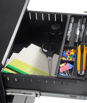 Metalen Mobiele Archiefkast met 3 Laden en Slot – Kantoorcontainer