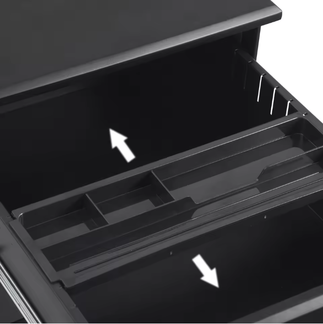 Metalen Mobiele Archiefkast met 3 Laden en Slot – Kantoorcontainer