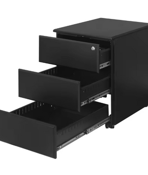 Metalen Mobiele Archiefkast met 3 Laden en Slot – Kantoorcontainer