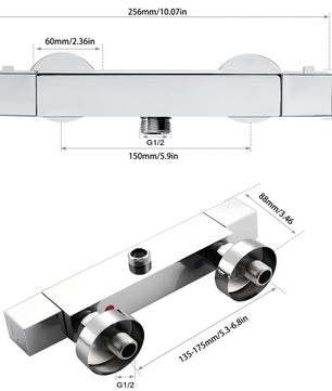 Thermostatische Douchekraan – 38°C Veiligheidsknop Messing Chroom
