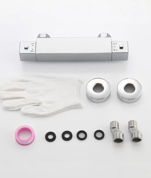 Thermostatische Douchekraan – 38°C Veiligheidsknop Messing Chroom