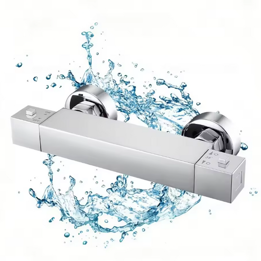 Thermostatische Douchekraan – 38°C Veiligheidsknop Messing Chroom