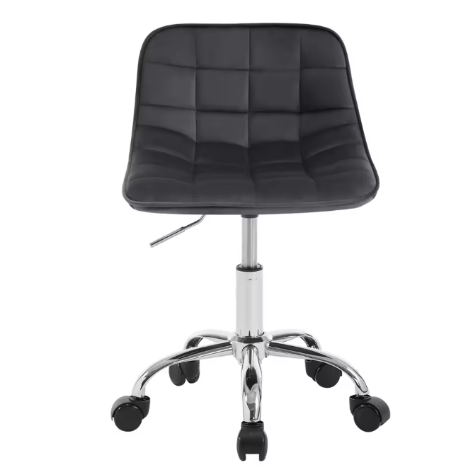 Fluwelen Draaibare Bureaustoel met Rugleuning – In Hoogte Verstelbare Make-up Werkstoel met Wielen