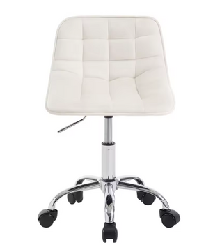 Fluwelen Draaibare Bureaustoel met Rugleuning – In Hoogte Verstelbare Make-up Werkstoel met Wielen
