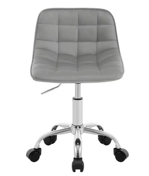 Fluwelen Draaibare Bureaustoel met Rugleuning – In Hoogte Verstelbare Make-up Werkstoel met Wielen