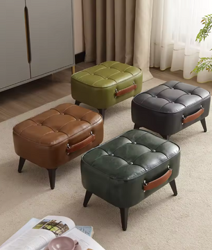 Minimalistische Voetenbank Kruk – Zachte Zitbank voor Hal en Woonkamer