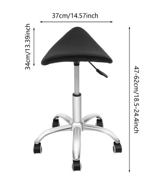 Rollende Zadelkruk Salonstoel – Verstelbare Kapperskruk met Wielen