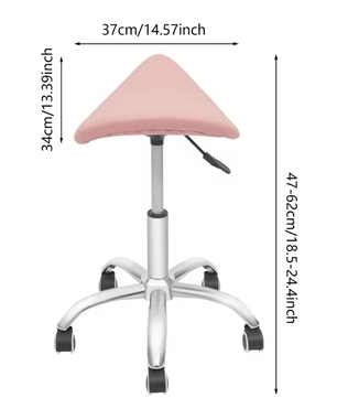 Rollende Zadelkruk Salonstoel – Verstelbare Kapperskruk met Wielen