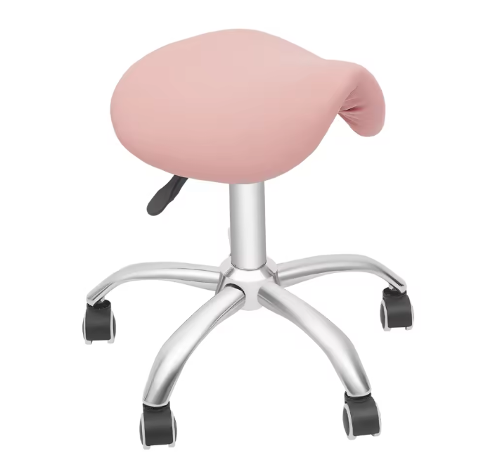 Rollende Zadelkruk Salonstoel – Verstelbare Kapperskruk met Wielen