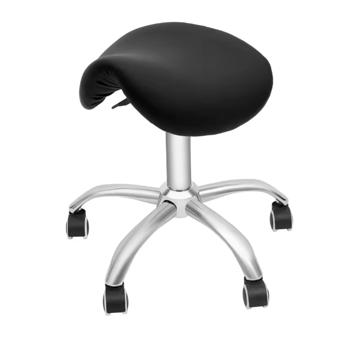 Rollende Zadelkruk Salonstoel – Verstelbare Kapperskruk met Wielen