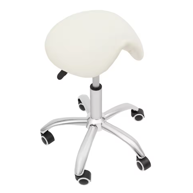 Rollende Zadelkruk Salonstoel – Verstelbare Kapperskruk met Wielen