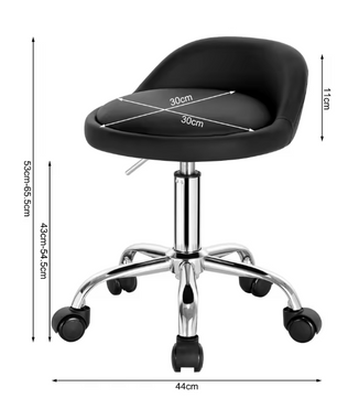 Fluwelen Draaibare Bureaukruk met Wielen – Verstelbare Werkkruk met Lage Rugleuning