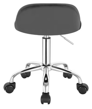 Fluwelen Draaibare Bureaukruk met Wielen – Verstelbare Werkkruk met Lage Rugleuning