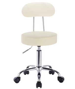 Verstelbare Bureaustoel met Rugleuning – Draaibare Werkkruk op Wielen