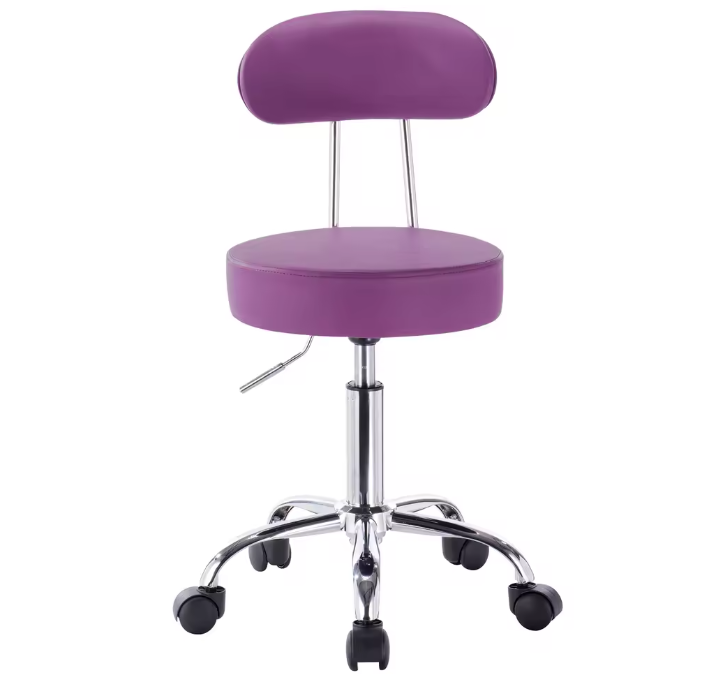 Verstelbare Bureaustoel met Rugleuning – Draaibare Werkkruk op Wielen